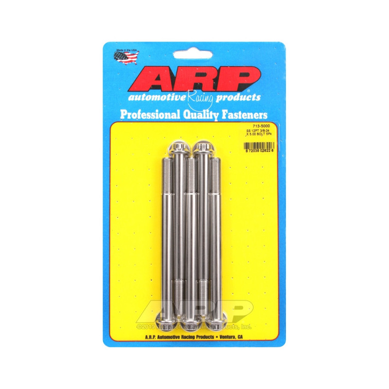 Șuruburi și piulițe universale ARP cu cap mic 3/8-24 – Oțel inoxidabil, 12 bucăți x 5 - ARP-713-5000 - 713-5000 - 3666618197722